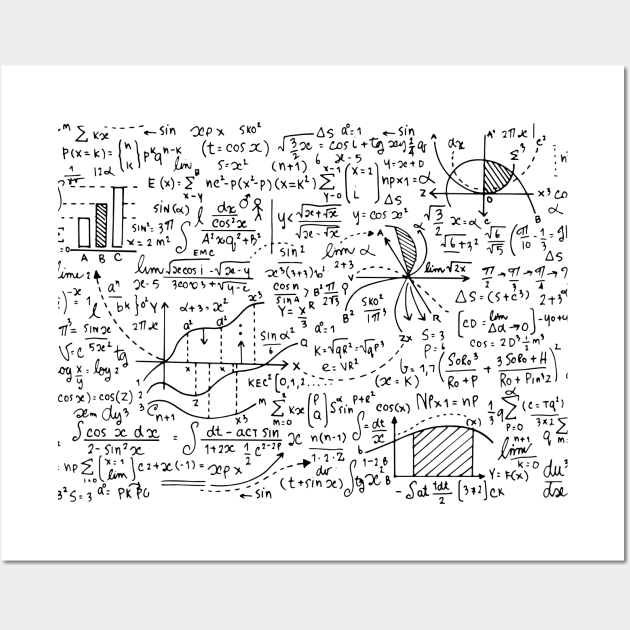 Math Equations Wall Art by edwardechoblue